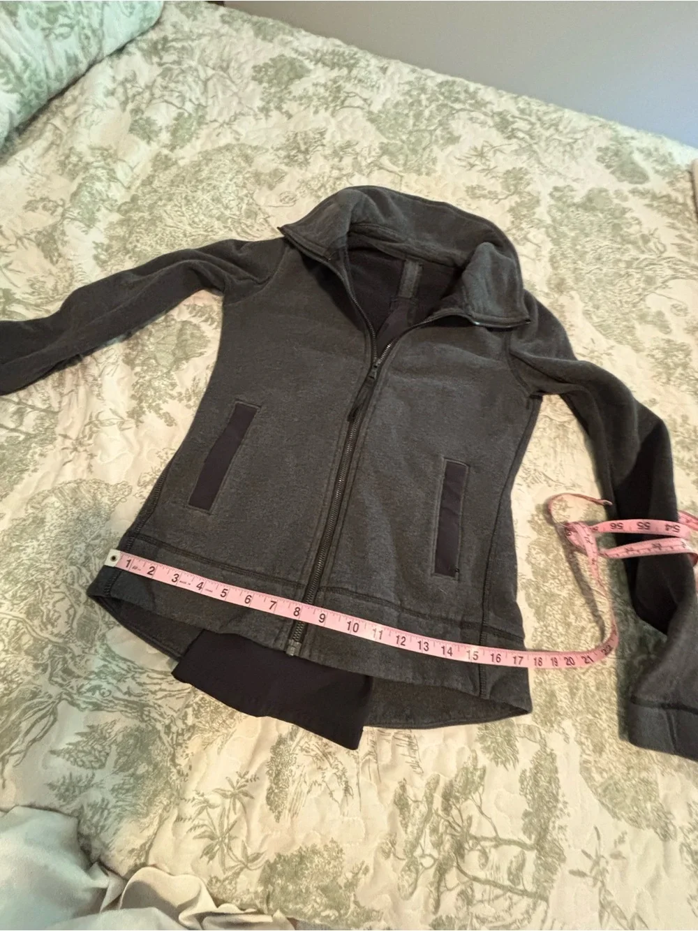 lululemon En Route Jacket sz 6 heathered black gray athleisure travel commute